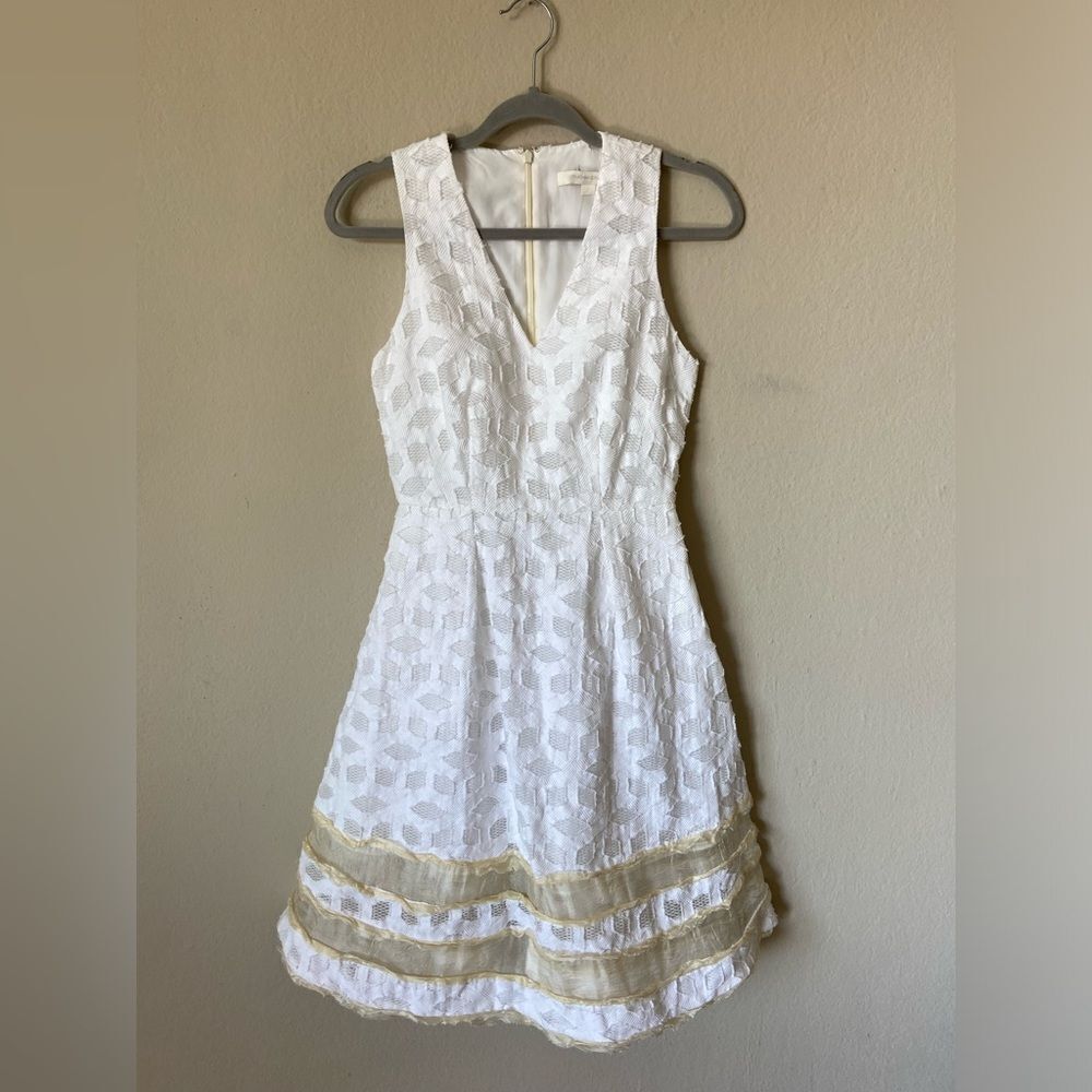 Jonathan Simkhai Midi White Dress Sleeveless Twill Size 2 - Picture 8 of 10